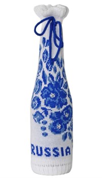 Сувенир новогодний ТД-322 чехол для шампанского Гжель