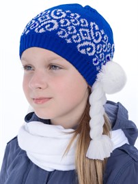 Новогодняя шапка ТД-202 &quot;Снегурочка&quot; синяя