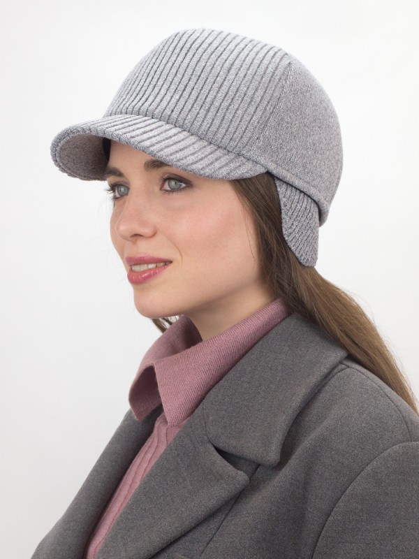 Бейсболка цвета серый меланж Д-111/1