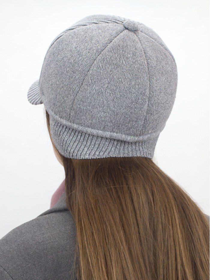 Бейсболка цвета серый меланж Д-111/1