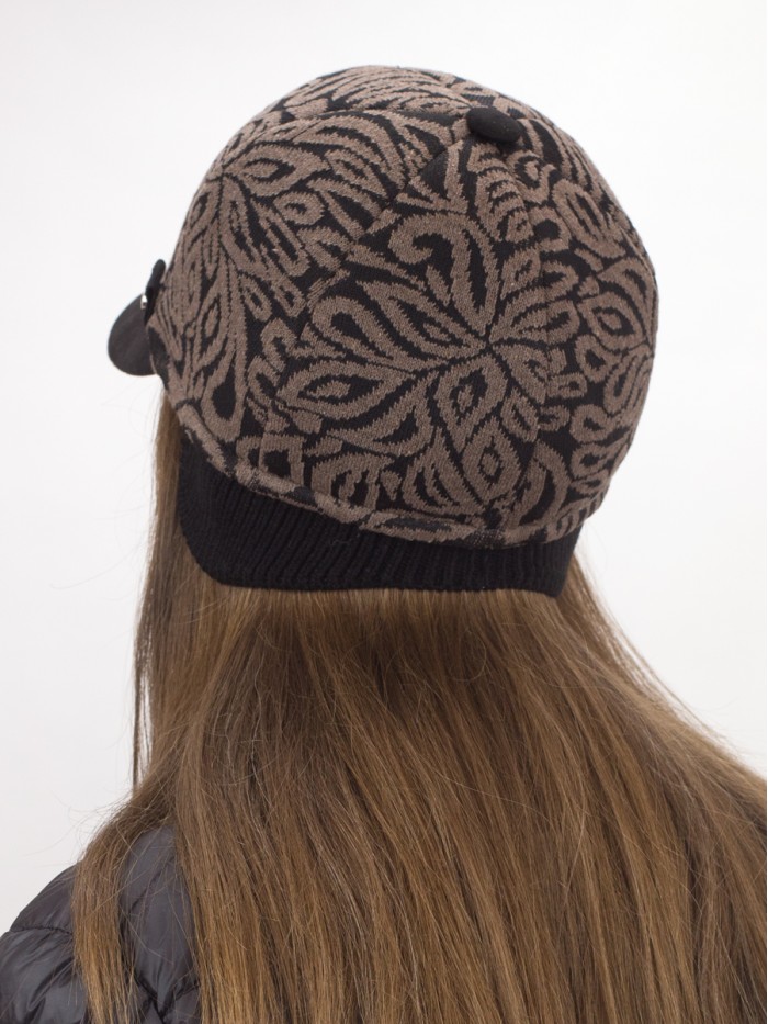 Бейсболка цвета коричневый-черный Д-111/3