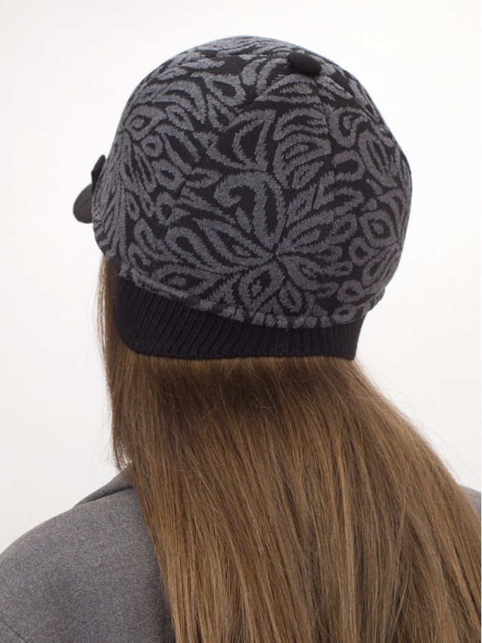 Бейсболка цвета маренго-черный Д-111/3