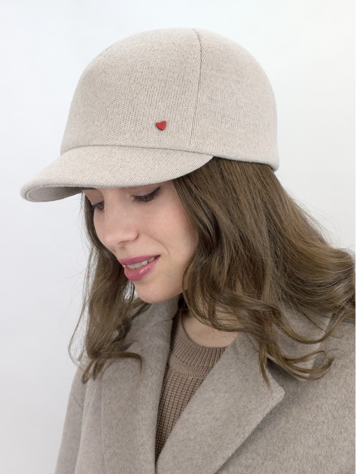 Бейсболка трикотажная светло-бежевого цвета Д-11Т-1