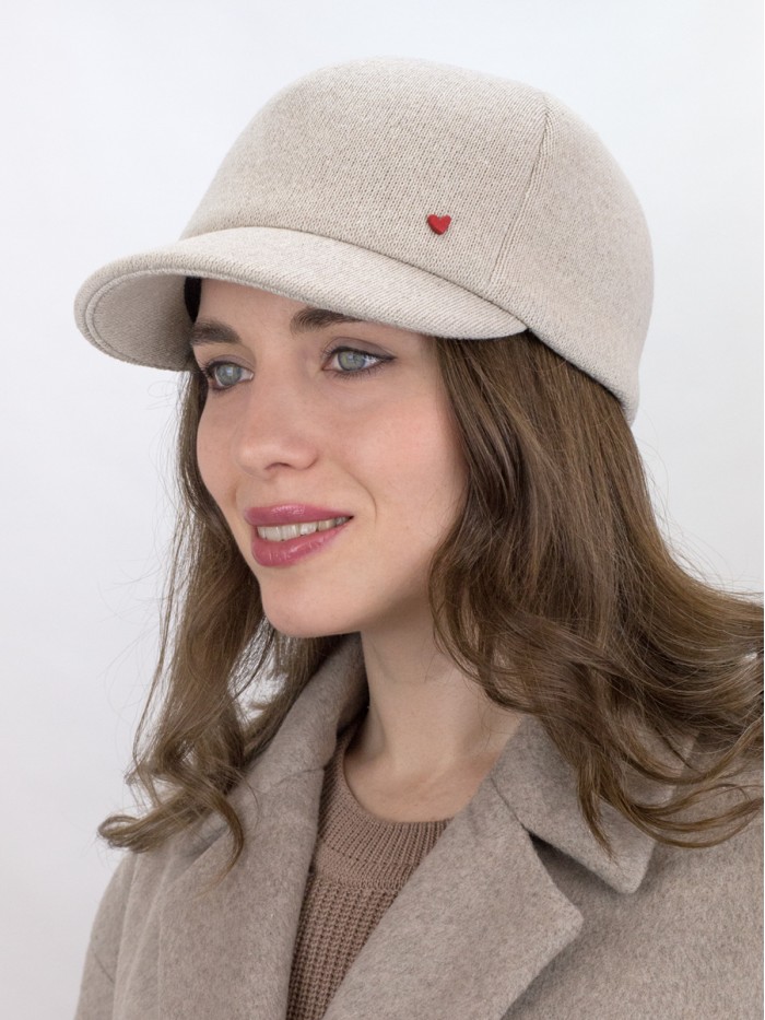 Бейсболка трикотажная светло-бежевого цвета Д-11Т-1