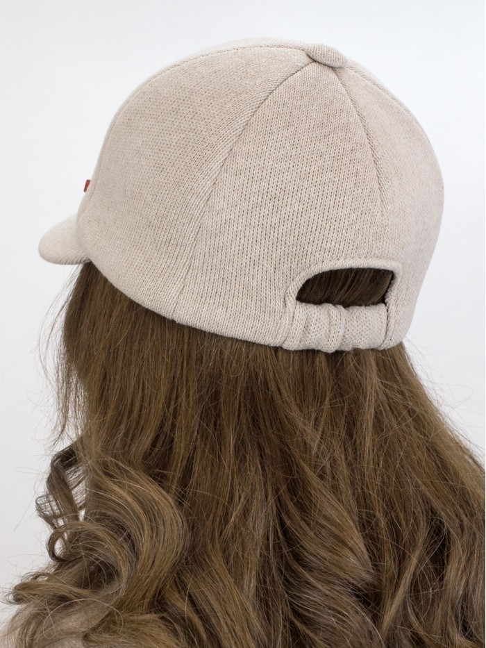 Бейсболка трикотажная светло-бежевого цвета Д-11Т-1