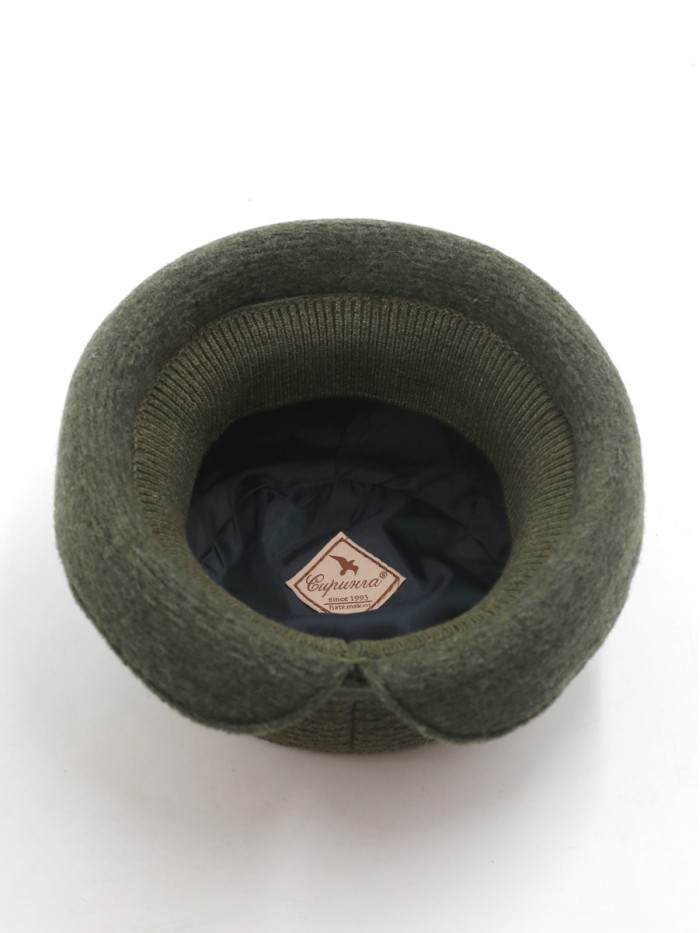 Уютная шляпа мягкой формы цвет болотный Д-144/45