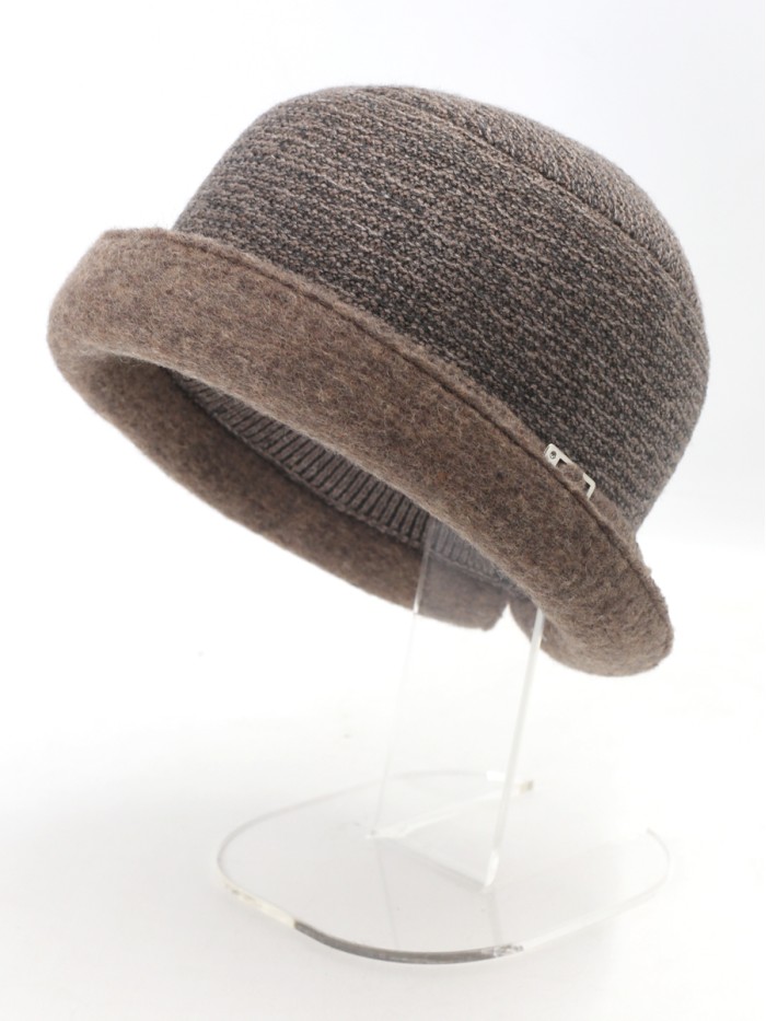 Уютная шляпа мягкой формы цвет кофейный Д-144/45