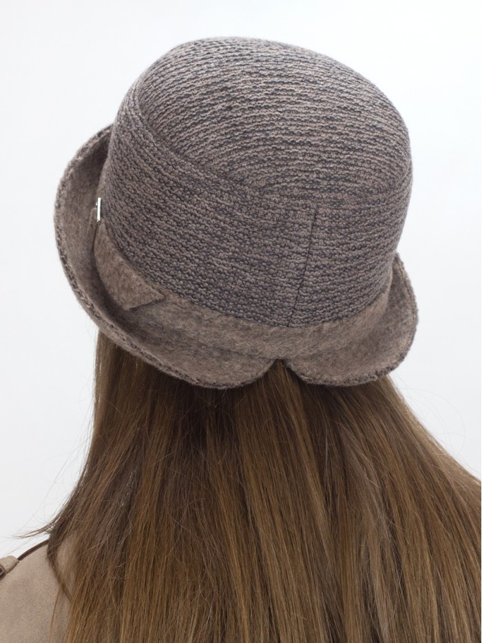 Уютная шляпа мягкой формы цвет кофейный Д-144/45