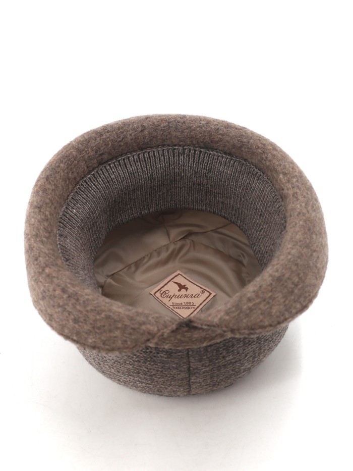 Уютная шляпа мягкой формы цвет кофейный Д-144/45