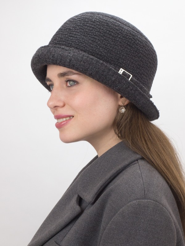 Уютная шляпа мягкой формы цвет маренго Д-144/45