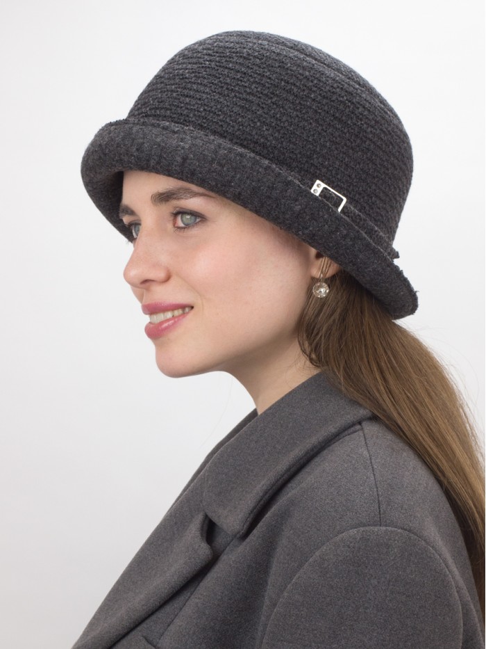 Уютная шляпа мягкой формы цвет маренго Д-144/45