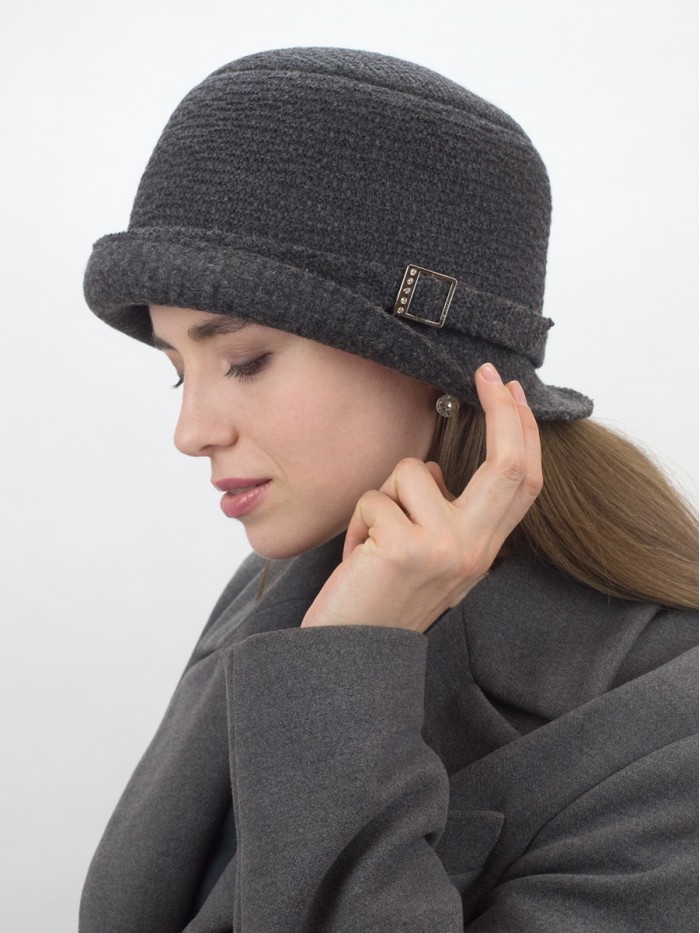 Уютная шляпа мягкой формы цвет маренго Д-144/45