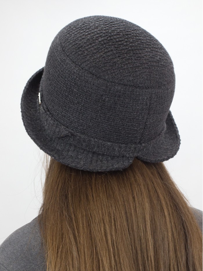 Уютная шляпа мягкой формы цвет маренго Д-144/45