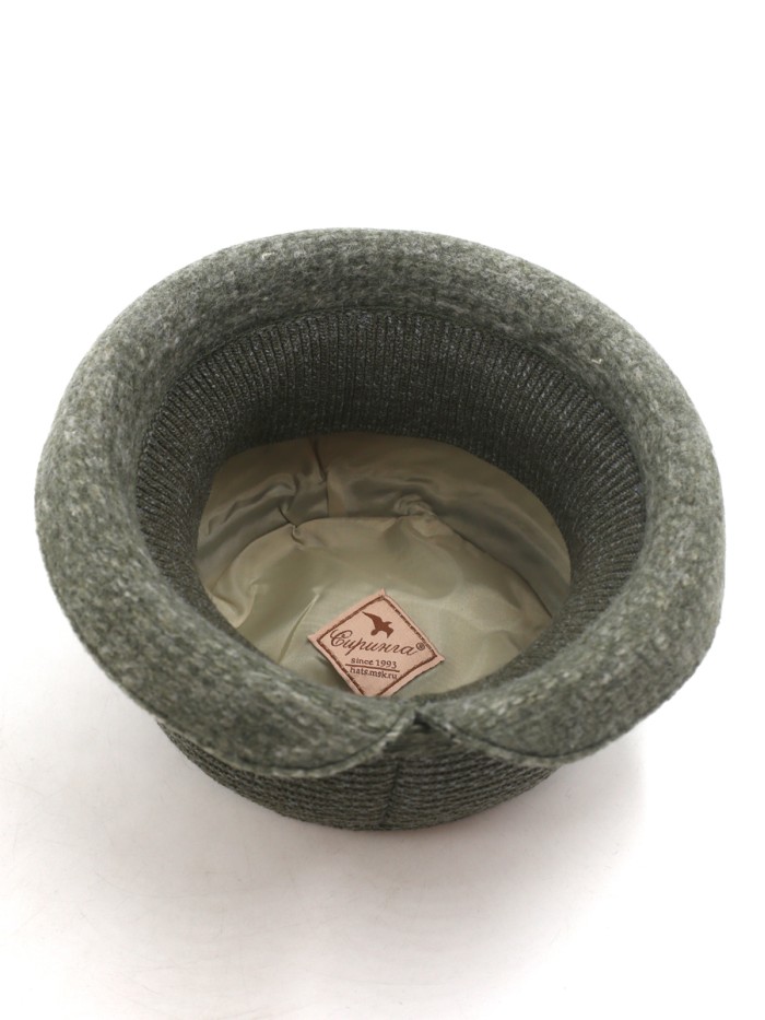 Уютная шляпа мягкой формы цвет серо-зеленый Д-144/45