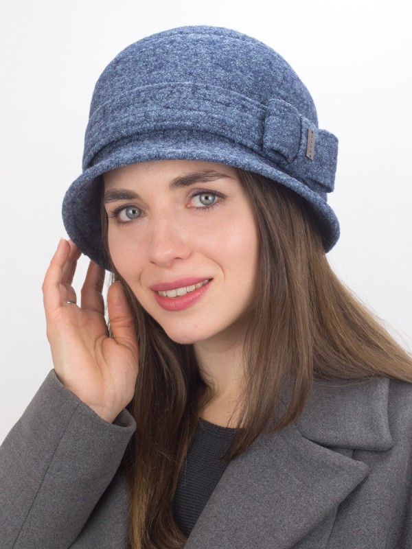 Шляпа с узкими полями цвет индиго меланж Д-251/1