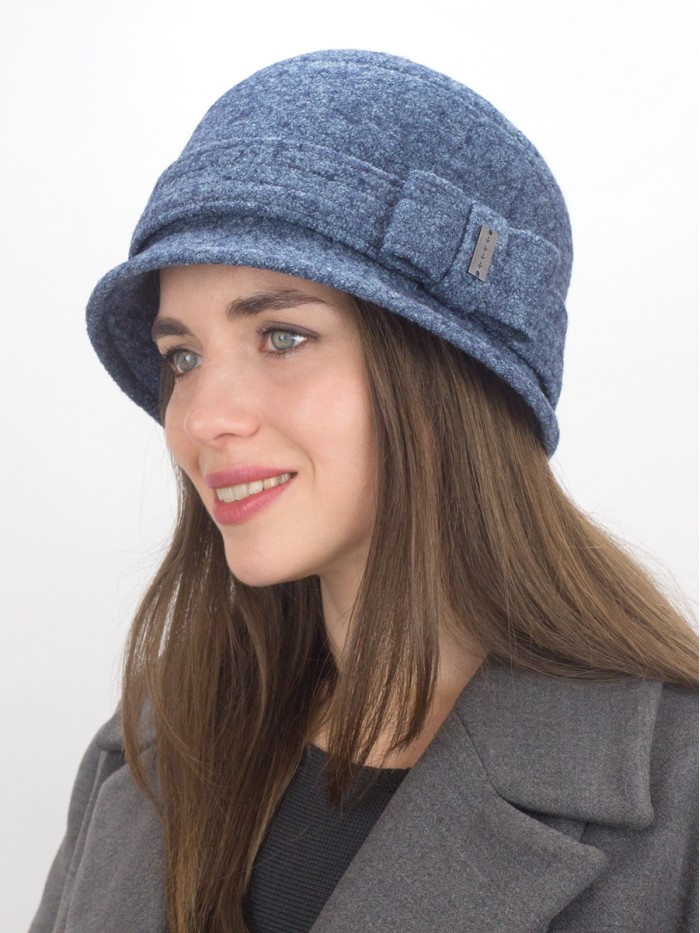 Шляпа с узкими полями цвет индиго меланж Д-251/1