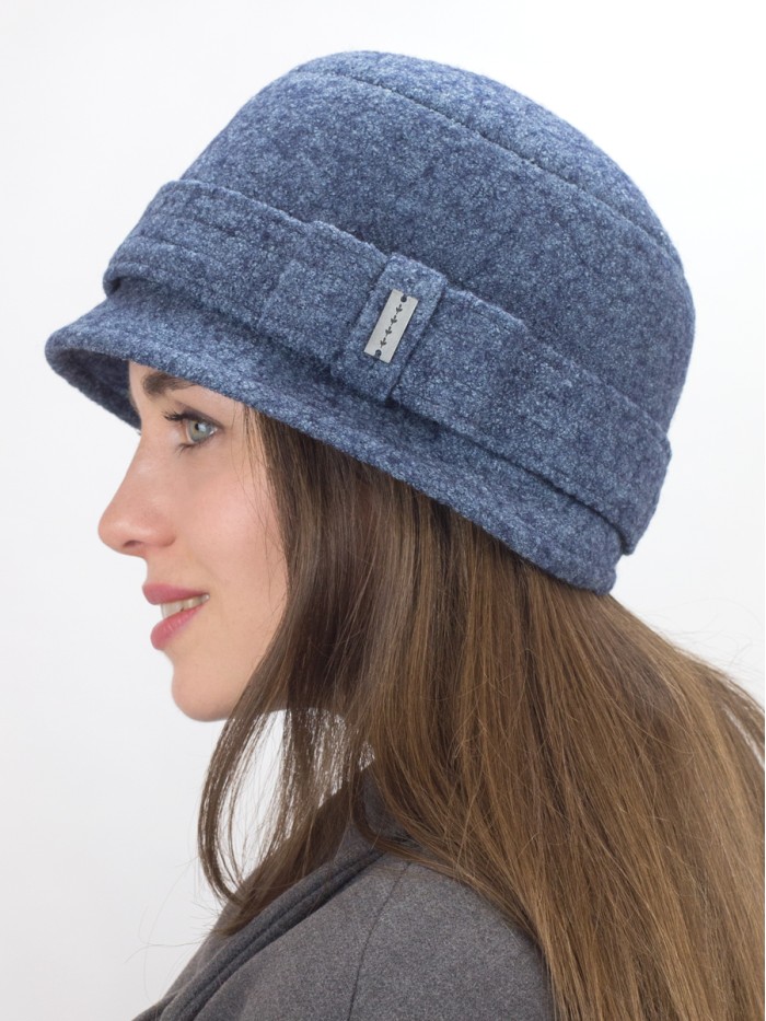 Шляпа с узкими полями цвет индиго меланж Д-251/1