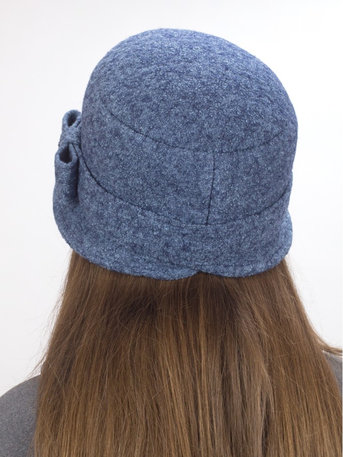 Шляпа с узкими полями цвет индиго меланж Д-251/1