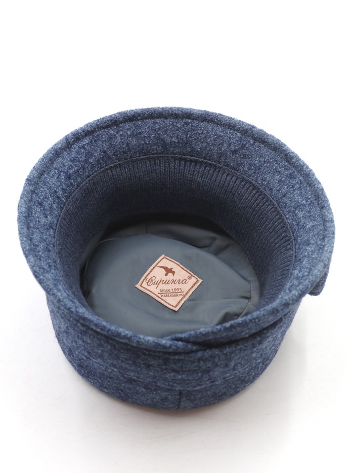 Шляпа с узкими полями цвет индиго меланж Д-251/1
