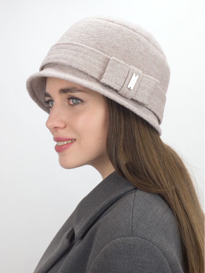 Шляпа с узкими полями цвет кофе со сливками Д-251/1