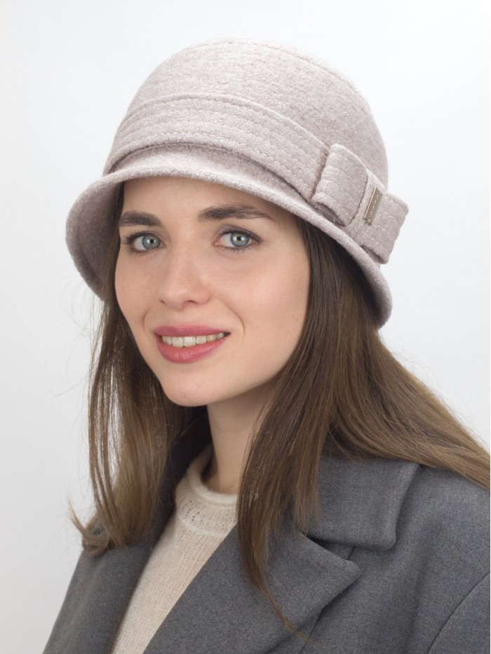 Шляпа с узкими полями цвет кофе со сливками Д-251/1