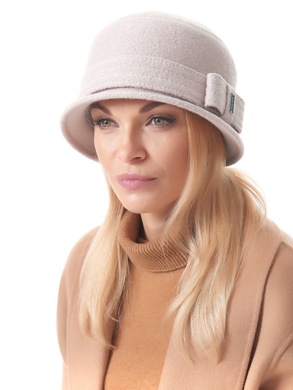 Шляпа с узкими полями цвет кофе со сливками Д-251/1