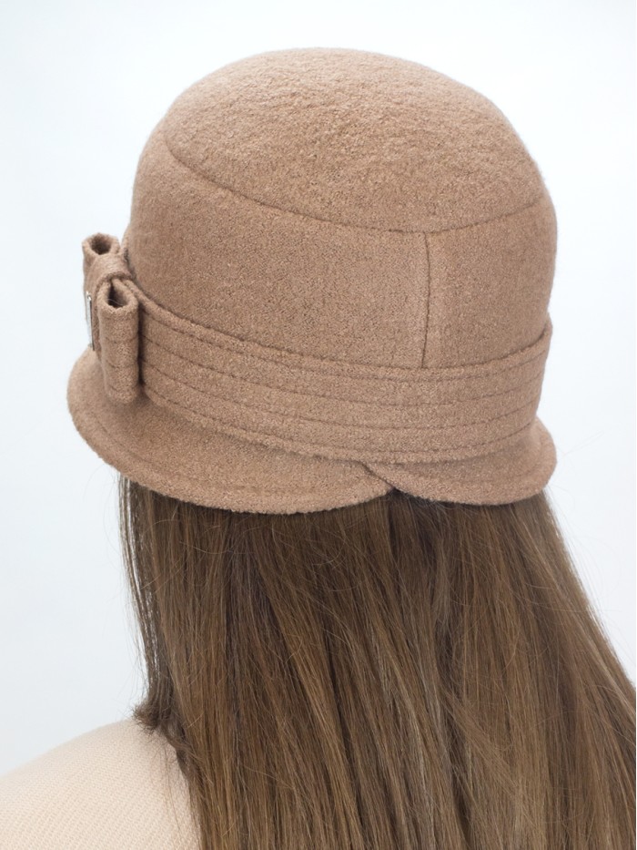 Шляпа с узкими полями цвет темно-бежевый Д-251/1