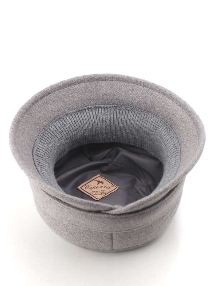 Демисезонная шляпа с элегантным декором серого цвета Д-251/2