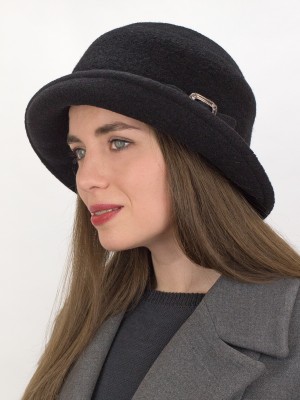 Оригинальная шляпа со стилизованным бантом цвет черный Д-254/3