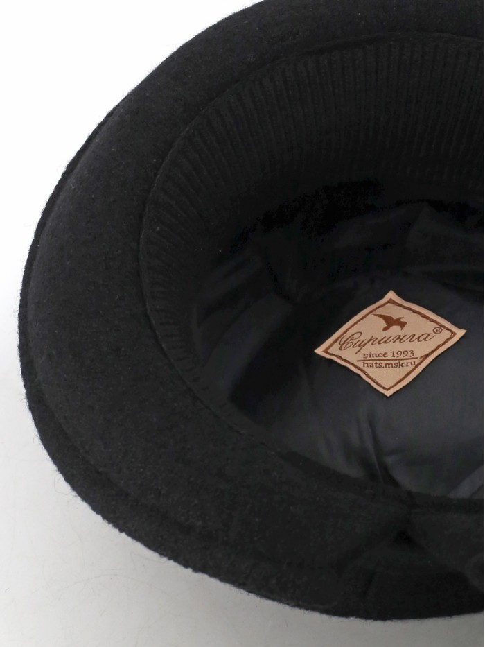 Оригинальная шляпа со стилизованным бантом цвет черный Д-254/3