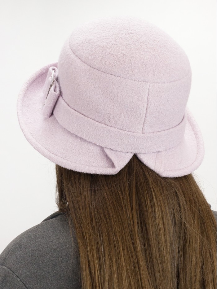 Оригинальная шляпа со стилизованным бантом цвет жемчужный Д-254/3