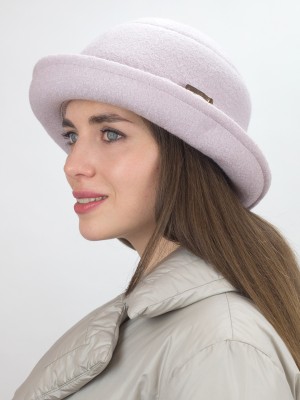 Оригинальная шляпа со стилизованным бантом цвет жемчужный Д-254/3