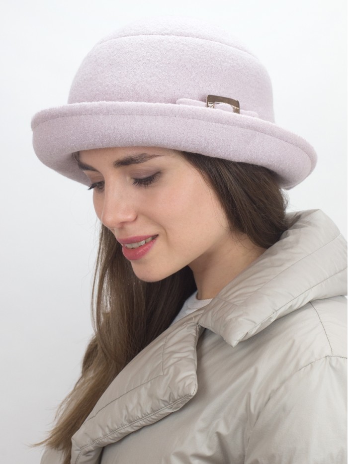 Оригинальная шляпа со стилизованным бантом цвет жемчужный Д-254/3