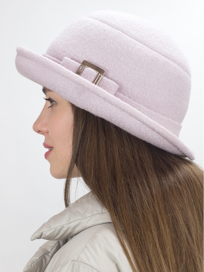 Оригинальная шляпа со стилизованным бантом цвет жемчужный Д-254/3