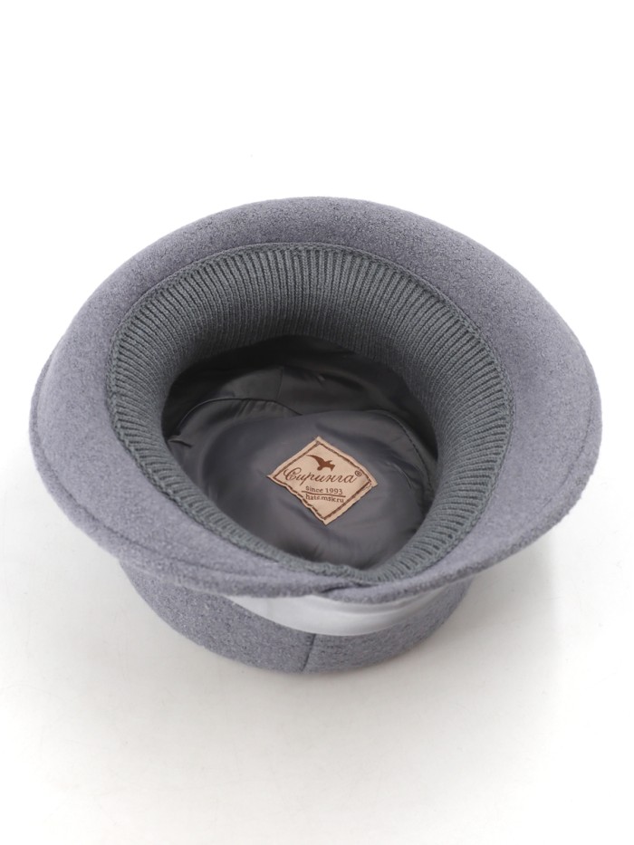 Шляпка со стилизованным бантом цвет темно-серый Д-418