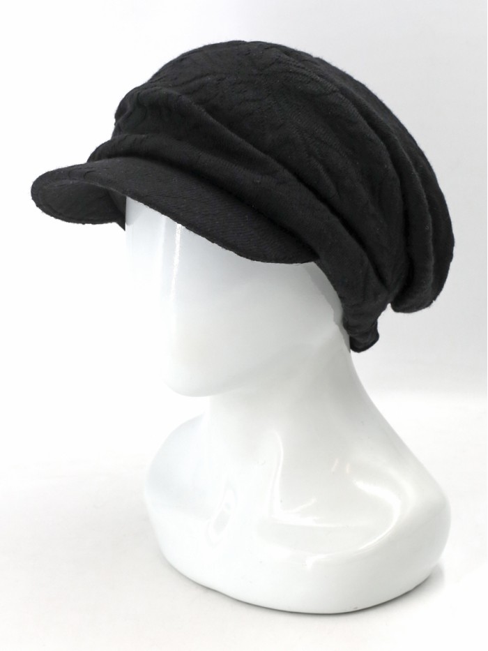 Дизайнерская кепка трикотажная цвет черный Д-427