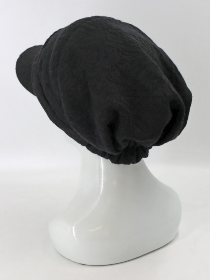 Дизайнерская кепка трикотажная цвет черный Д-427