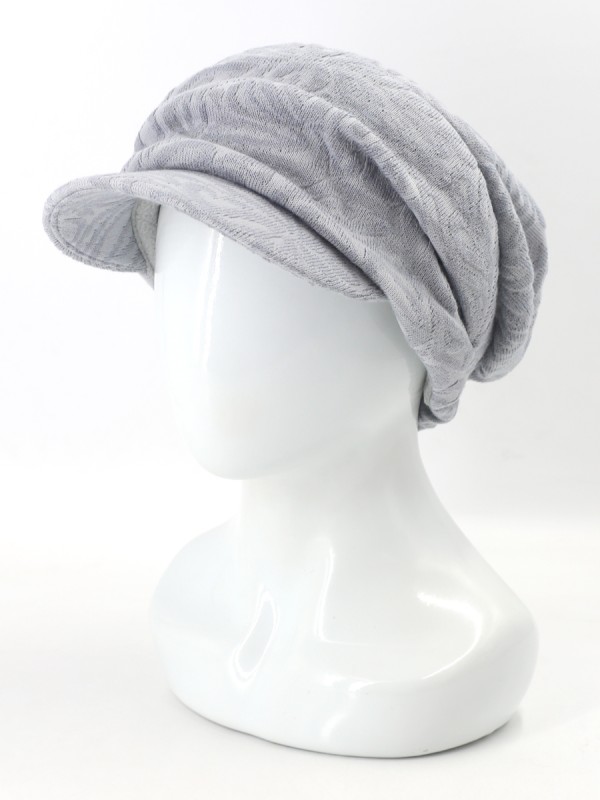 Дизайнерская кепка трикотажная цвет серо-голубой Д-427