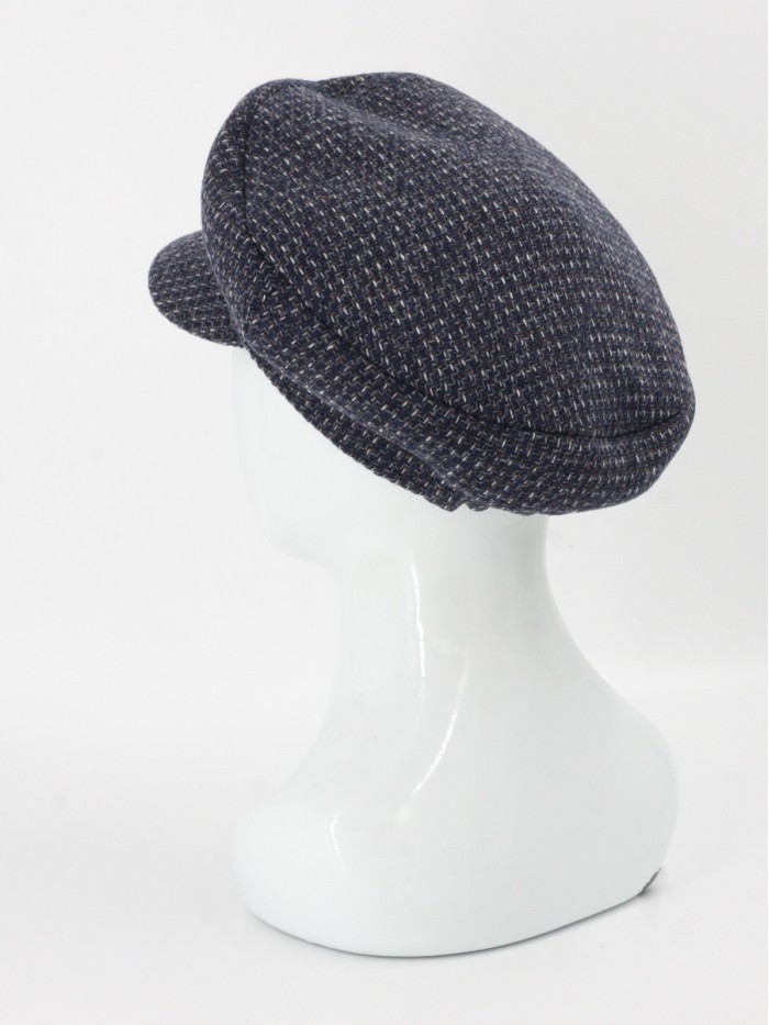 Кепка классическая цвет серый-черный-синий Д-508/1