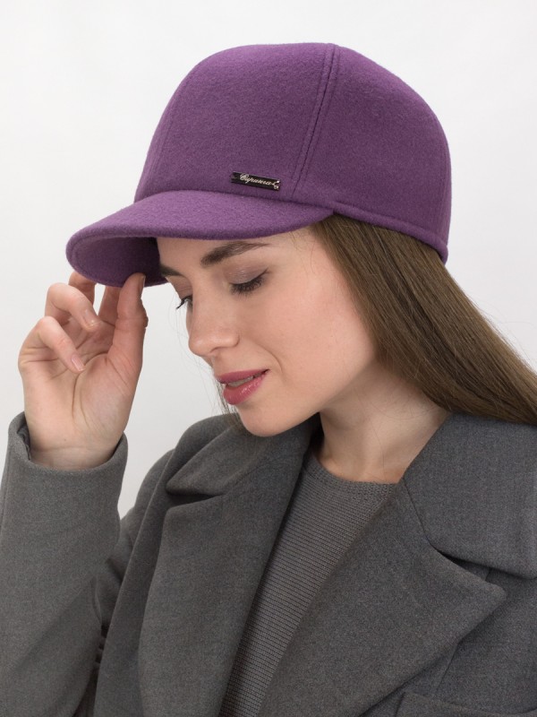 Идеальная бейсболка с ушками цвет лиловый Д-539/1