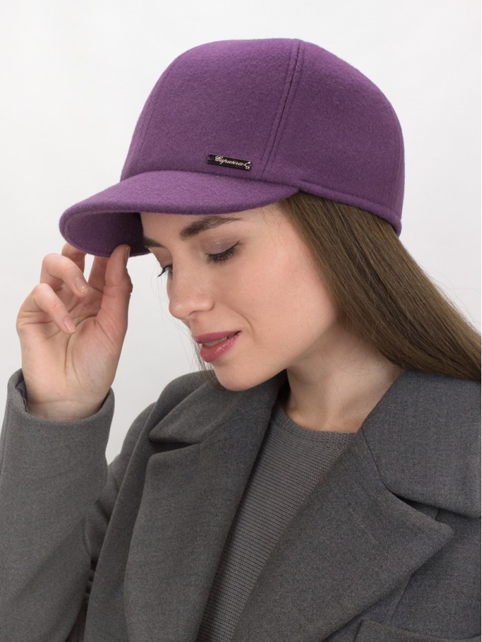 Идеальная бейсболка с ушками цвет лиловый Д-539/1