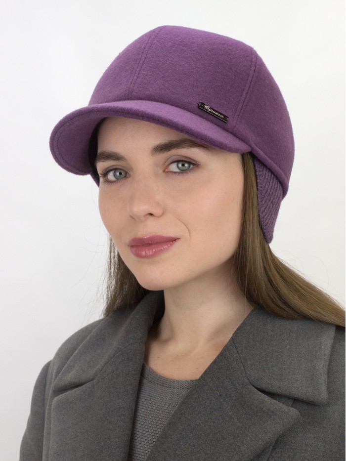 Идеальная бейсболка с ушками цвет лиловый Д-539/1