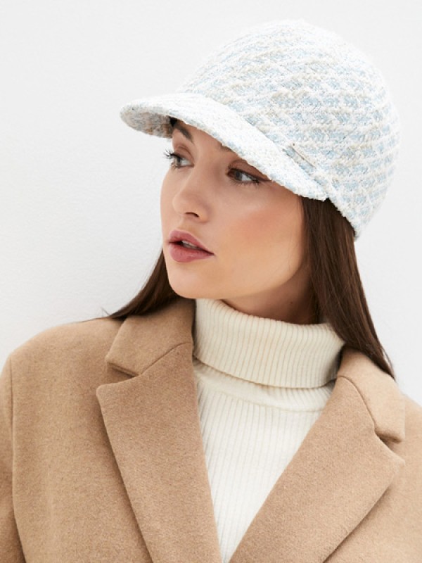 Идеальная бейсболка с ушками цвет светло-голубой Д-539/1