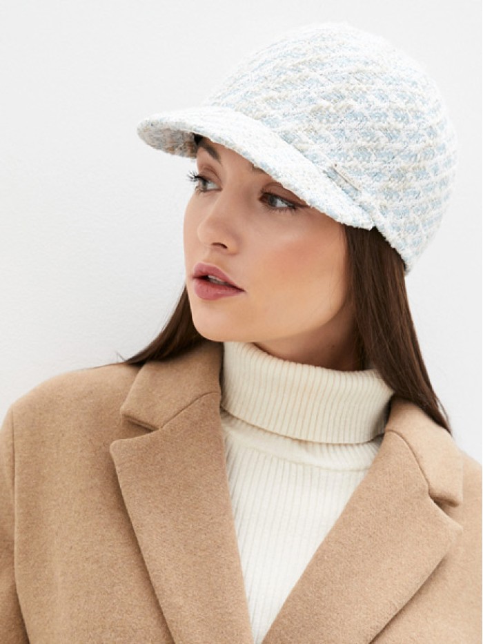 Идеальная бейсболка с ушками цвет светло-голубой Д-539/1