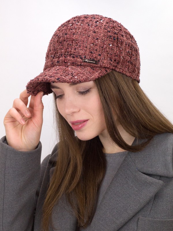 Бейсболка "Шанель" цвет бордовый Д-539/1Ш