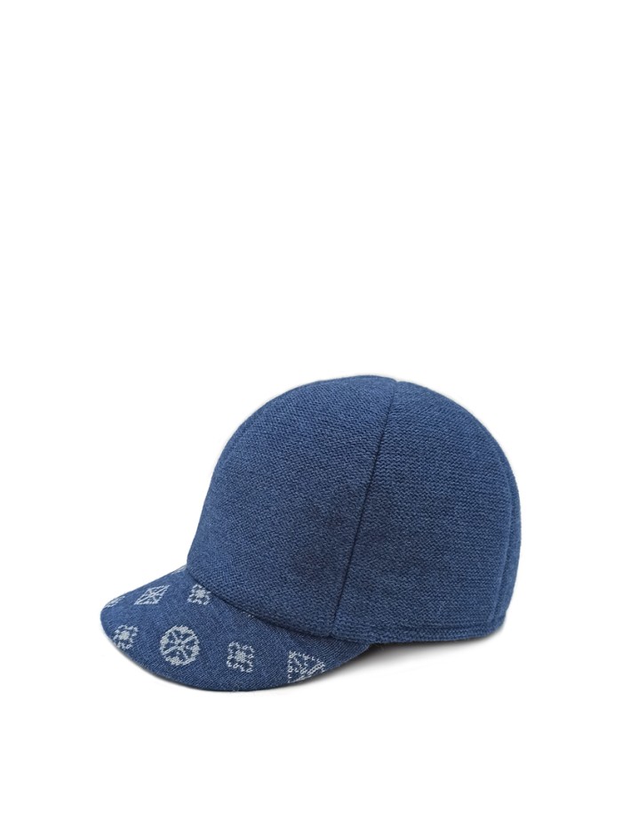 Бейсболка с оригинальным козырьком цвет джинсовый-серо-голубой Д-539/4Б