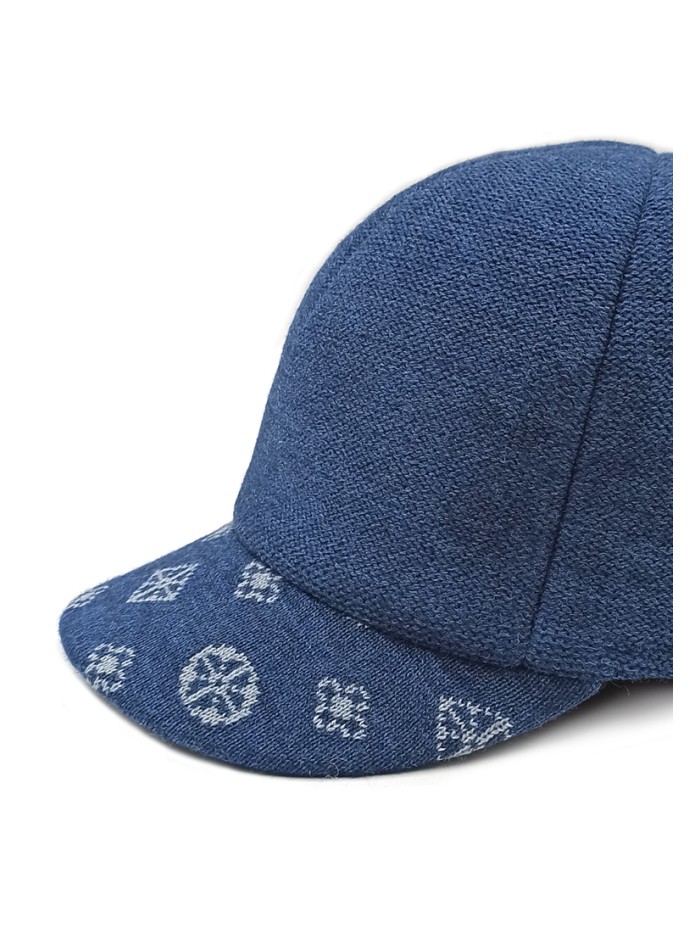 Бейсболка с оригинальным козырьком цвет джинсовый-серо-голубой Д-539/4Б