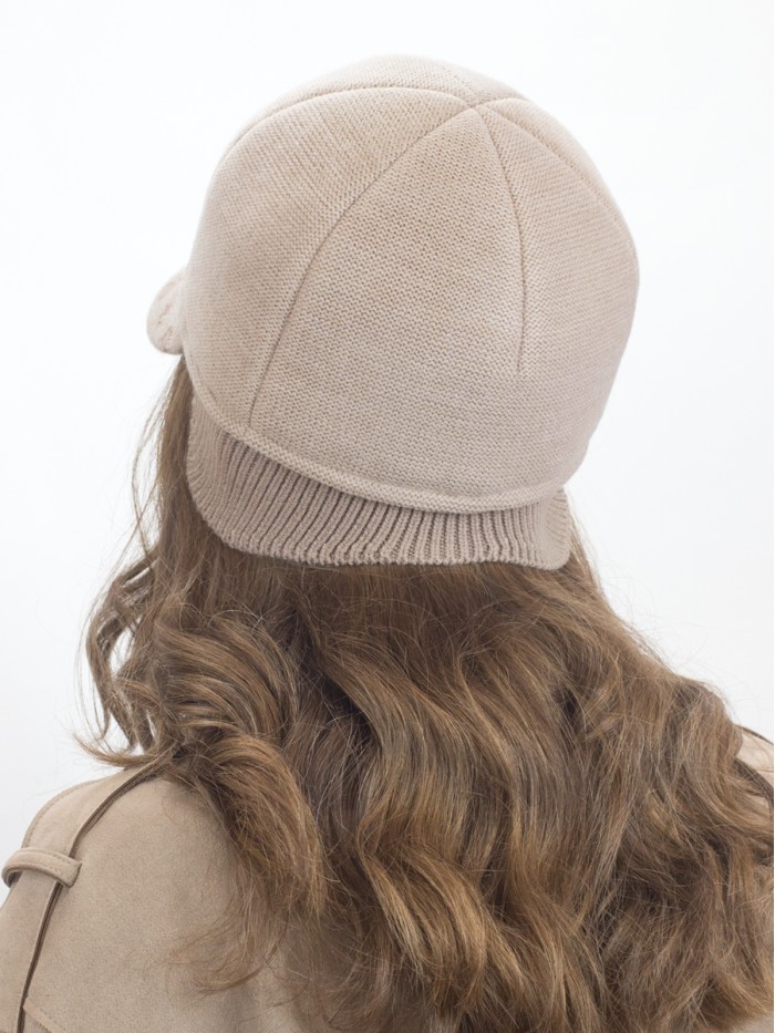 Бейсболка с оригинальным козырьком цвет кремовый-бежевый Д-539/4Б