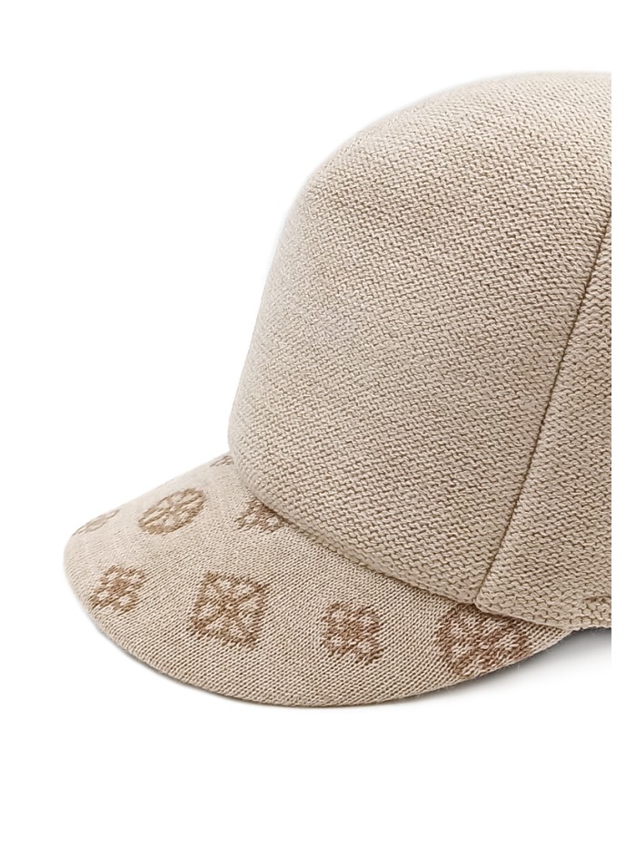 Бейсболка с оригинальным козырьком цвет кремовый-бежевый Д-539/4Б