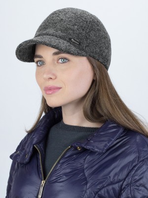 Бейсболка из букле цвет черный-серебристый Д-539Н